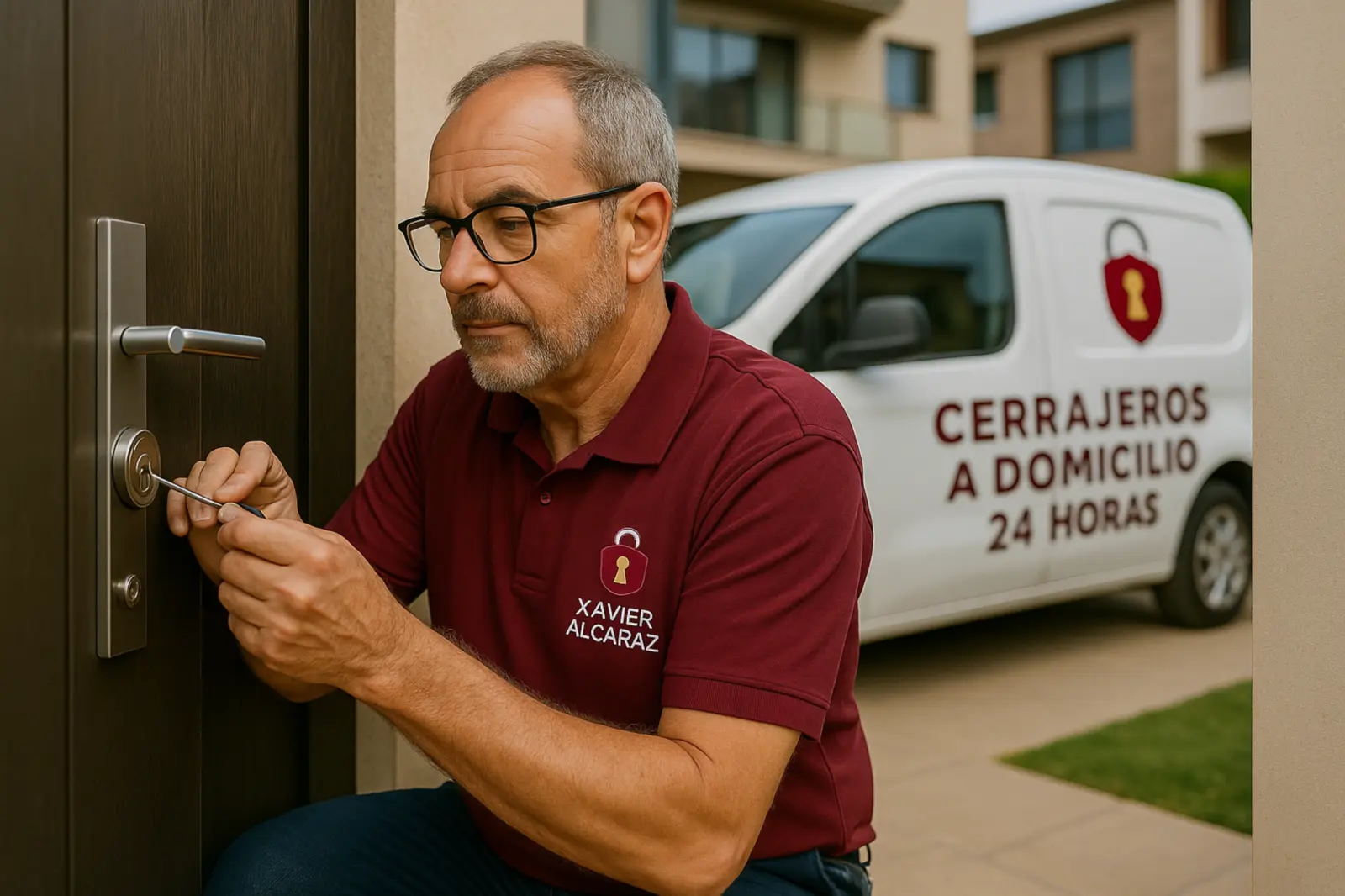 Cerrajero en Girona realizando apertura de una vivienda